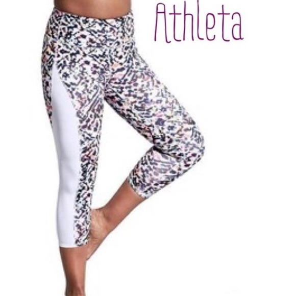 Athleta High Rise Watercolor Chaturanga Leggings